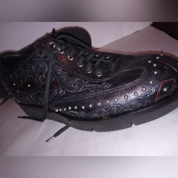 Men Warren Edwards Black shoes Sz9 - Picture 8 of 8